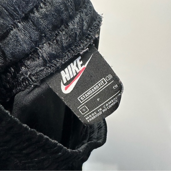 Nike Youth Kids Black velour track pants jogger size small - Picture 4 of 6